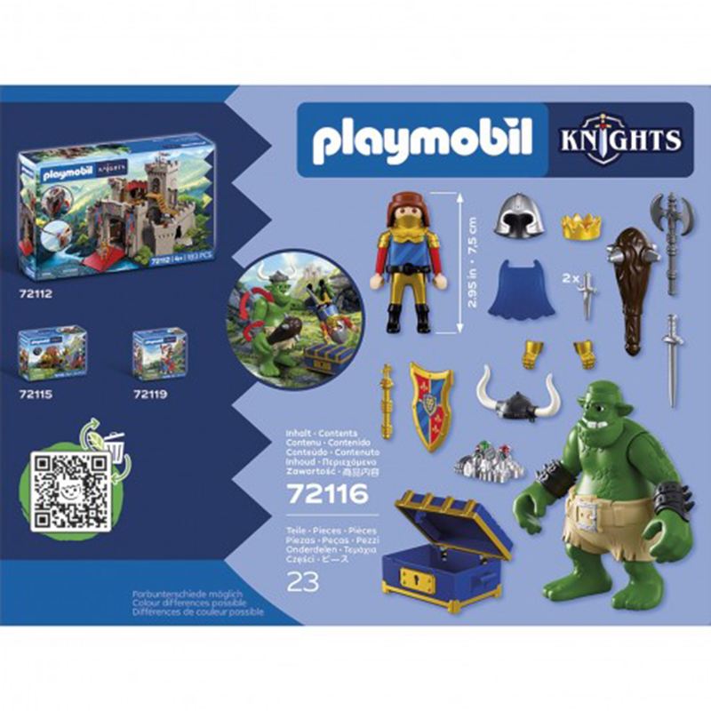 Playmobil Knights 72116 - Troll con tesoro Caballero León - Imagen 2