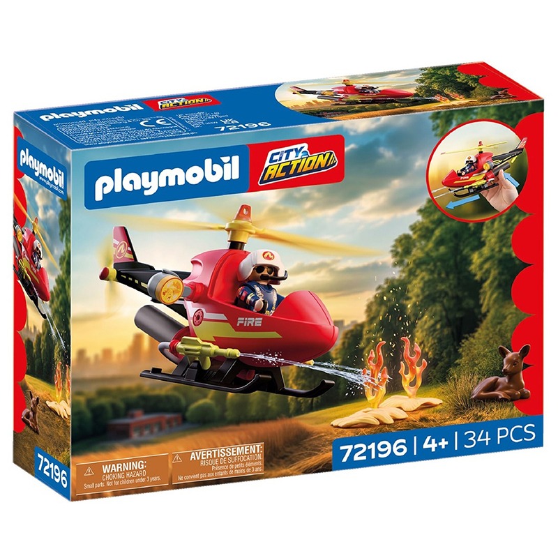 Playmobil City Action 72196 - Helicóptero de bomberos