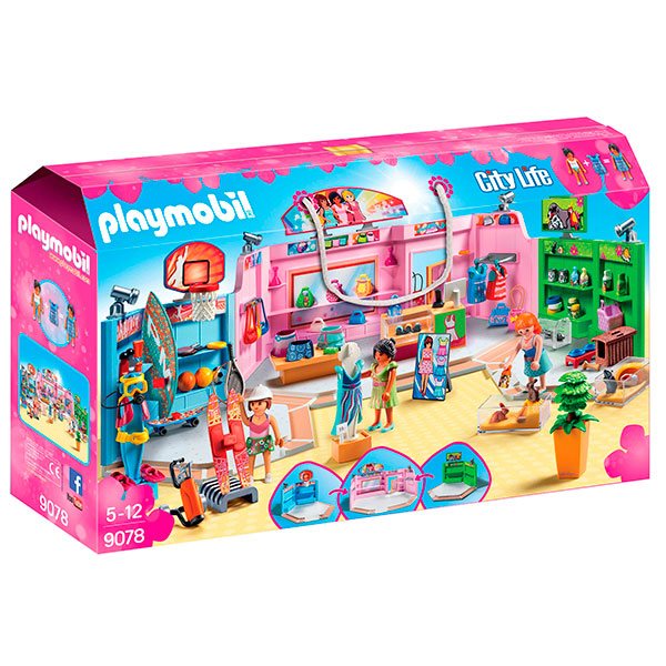 Playmobil 9078 Paseo Comercial con 3 Tiendas - Imagen 1