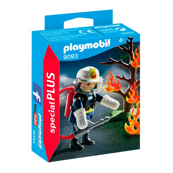 Playmobil 9093 Special Plus Bombeiro Com Árvore Em Chamas - Imagem 1