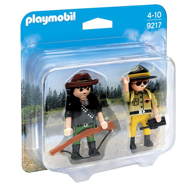 Playmobil 9217 Wild Life Duo Pack Ranger E Caçador - Imagem 1
