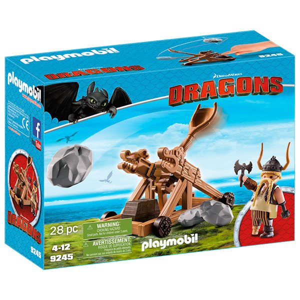 Playmobil Dragones de Berk 9245 Bocon con Catapulta - Imagen 1