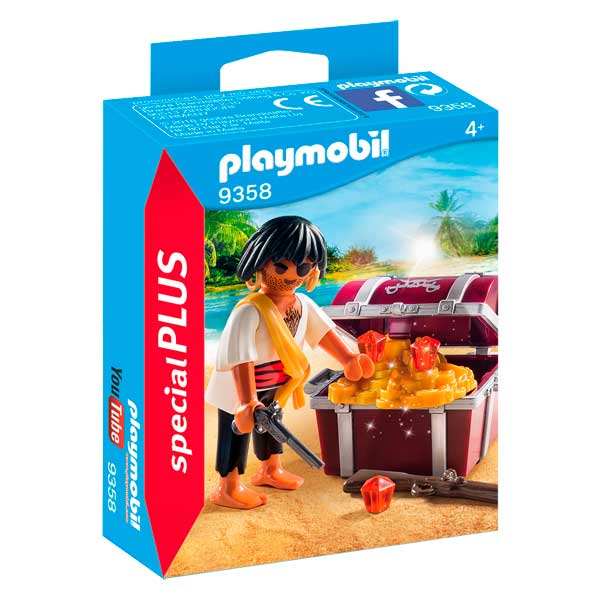Playmobil 9358 Special Plus Pirata Com Baú De Tesouro - Imagem 1