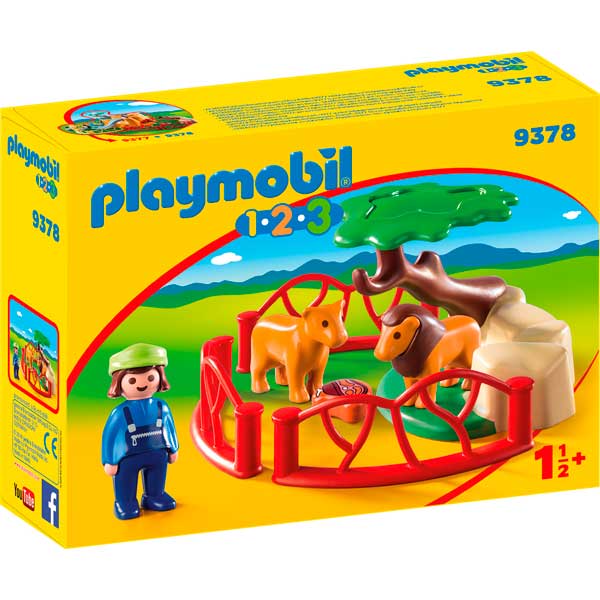 Playmobil 9378 1.2.3 Recinto De Leões - Imagem 1