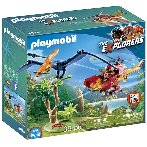 Playmobil Dinos 9430 Helicoptero con Pterosaurio - Imagen 1