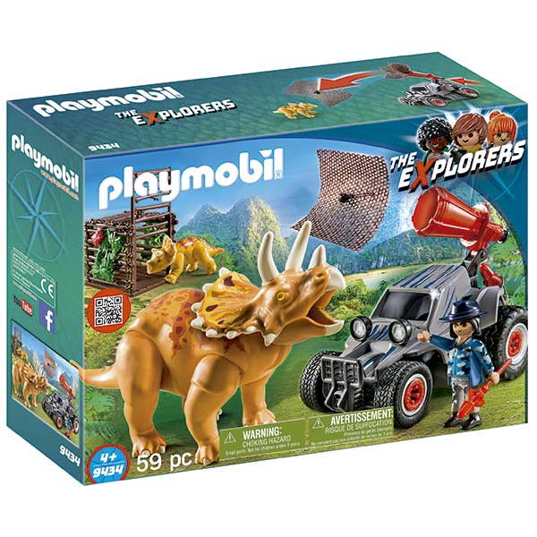 Cotxe amb Triceratops Playmobil - Imatge 1