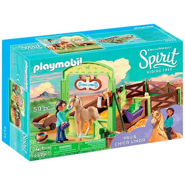 Establo Pru y Xica Linda Playmobil Spirit - Imagen 1
