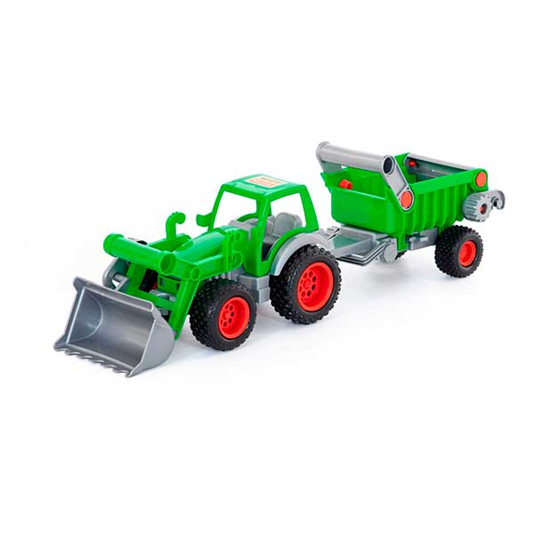 Tractor amb Remolc Verd 58cm - Imatge 1