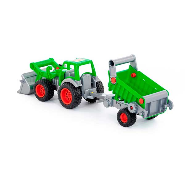 Tractor con Remolque Verde 58cm - Imatge 1