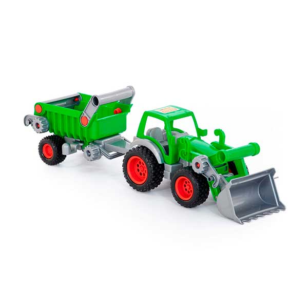 Tractor con Remolque Verde 58cm - Imatge 3