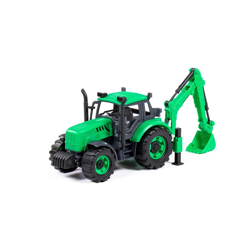 Trator Mini Escavadora Verde 26cm