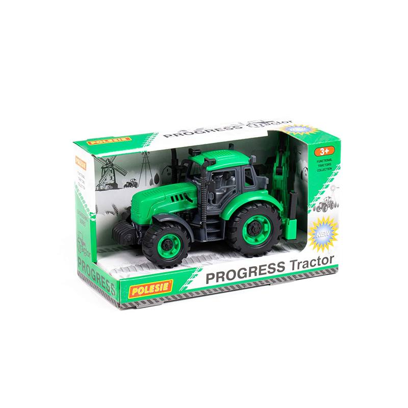 Mini Tractor Excavadora Verde 26cm - Imagen 2