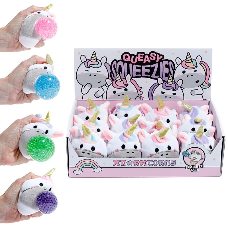 Unicornio Estrujable de Peluche Queasy Squeezies Adoracorns - Imagen 1