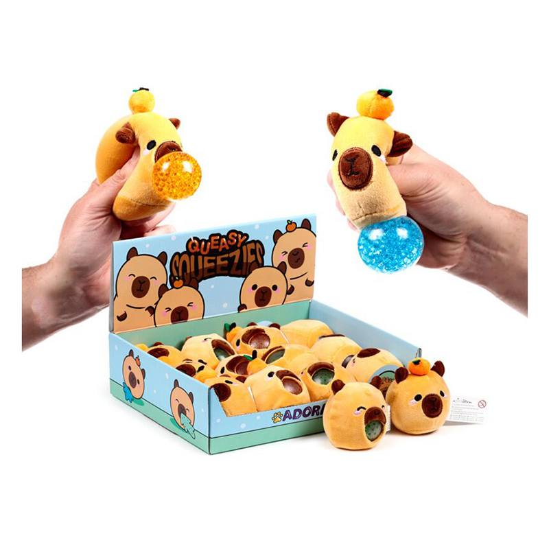 Brinquedo Espremível de Pelúcia Queasy Squeezies Capivara