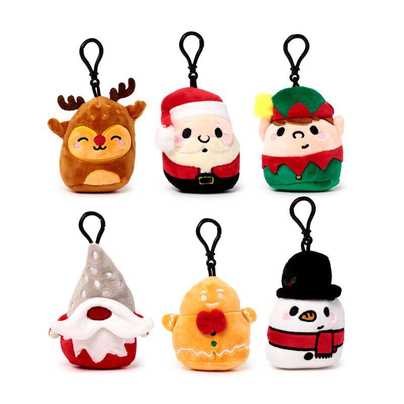 Chaveiro de Pelúcia Mini Squidglys Natal Amigos Festivos