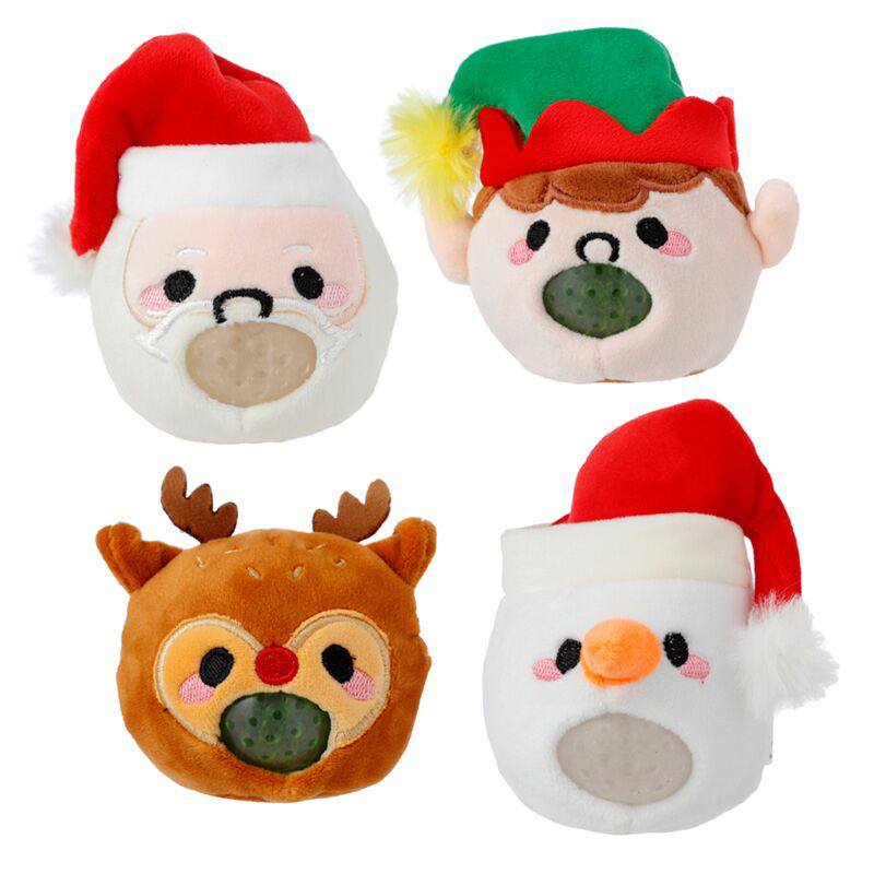Juguete Estrujable de Peluche Queasy Squeezies Amigos Festivos Navideños