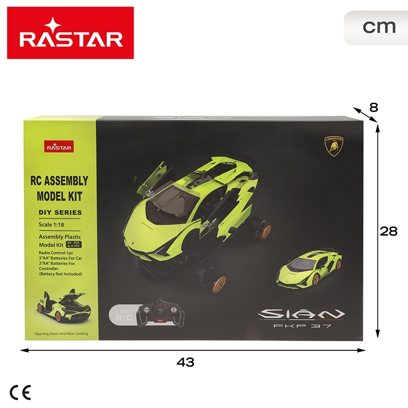 Rastar Kit montaje coche Lamborghini Sian RC 1:18 - Imagen 5