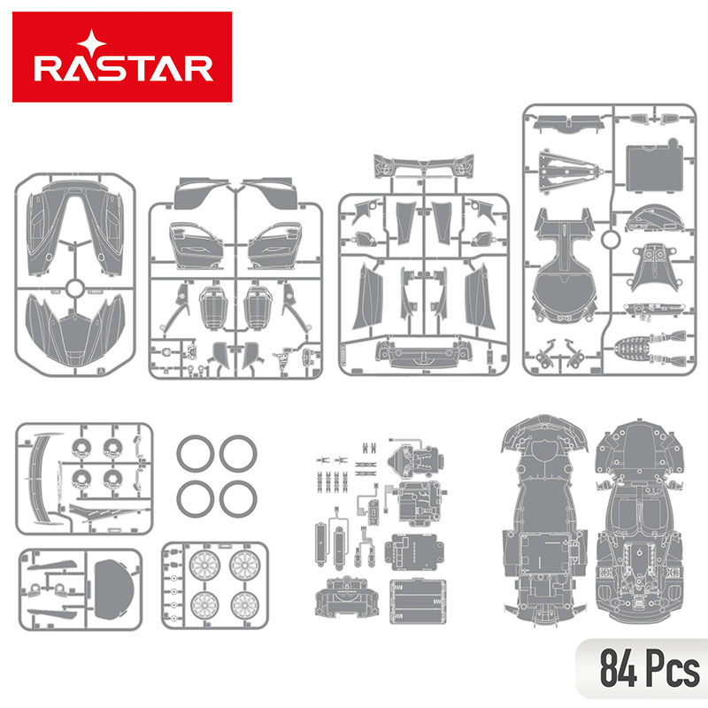 Rastar Kit montaje coche Ferrari FXX RC 1:18 - Imagen 4
