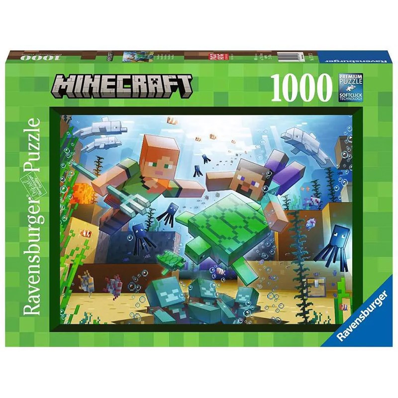 Puzzle 1000p Minecraft Mosaico