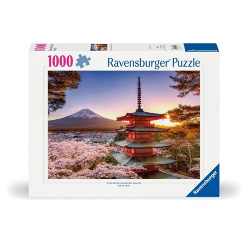 Puzzle 1000p Flores de cerezo Monte Fuji
