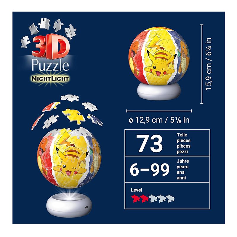Pokémon Puzzle Ball 3D con Luz - Imagen 3