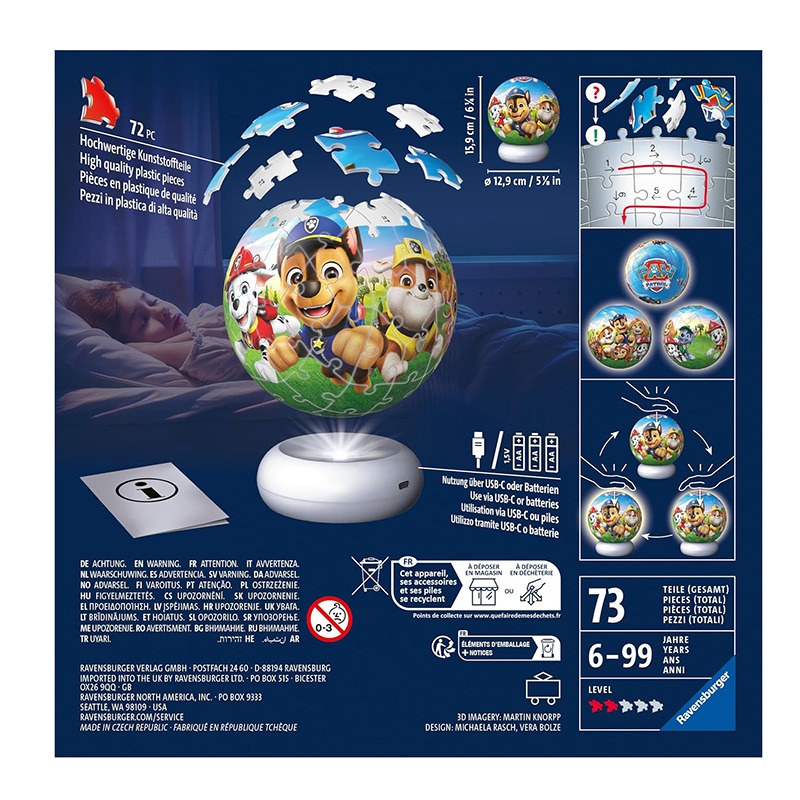Paw Patrol Puzzle 3D com Luz - Imagem 3