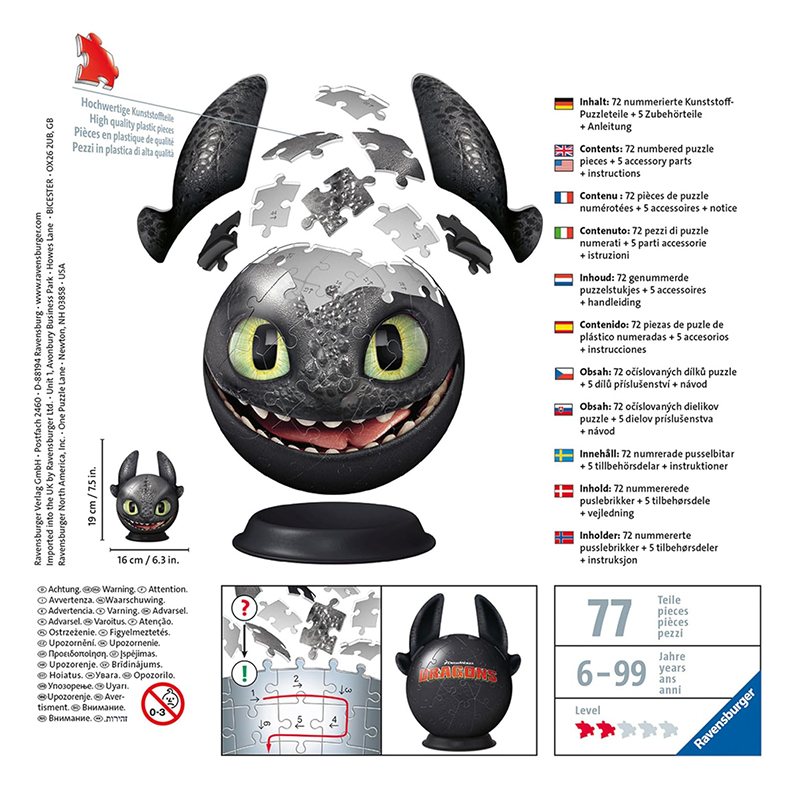 Dragons Puzzle Desdentado 3D 72p - Imagen 3