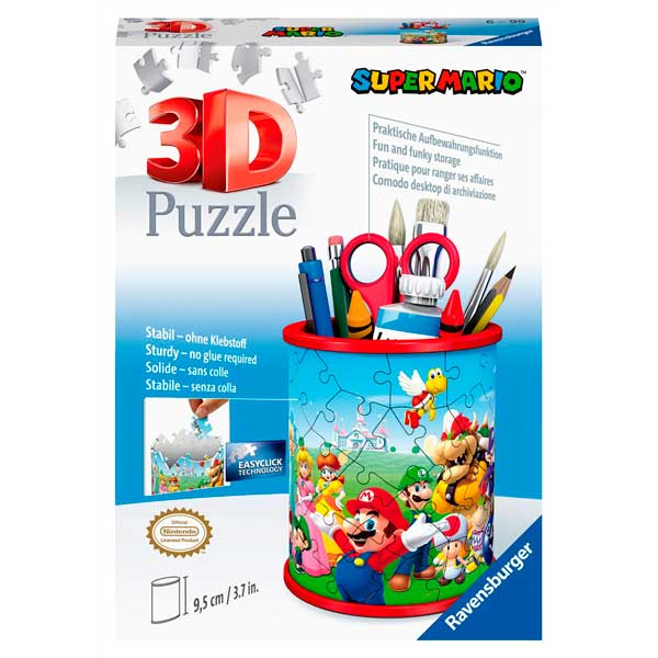 Puzzle Super Mario Porta-Lápis 3D - Imagem 1
