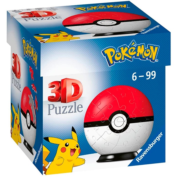 Pokemon Puzzle 3D Pokeball 54p - Imagem 1