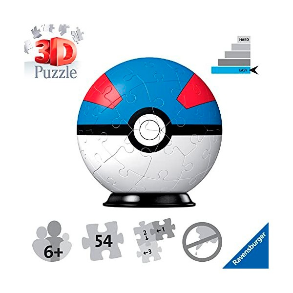 Pokemon Puzzle 3D Superball 54p - Imagem 1
