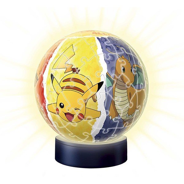 Pokémon Quebra-cabeça 3D Led 72p - Imagem 1