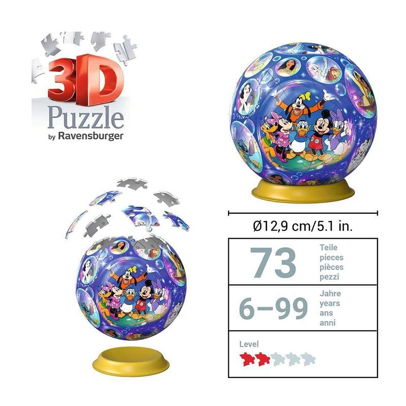 Disney Puzzle Ball 72p Personagens Disney - Imagem 2