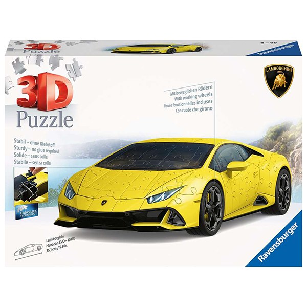 Puzzle 3D Lamborghini Huracán Amarillo 156p - Imagen 1