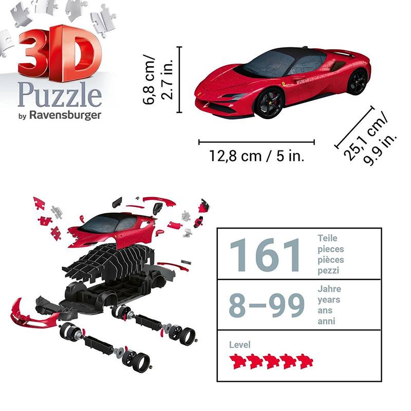Puzzle 3D Ferrari SF 90 108p - Imagen 2