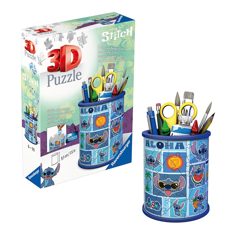 Stitch Puzzle 3D Porta-lápis Disney