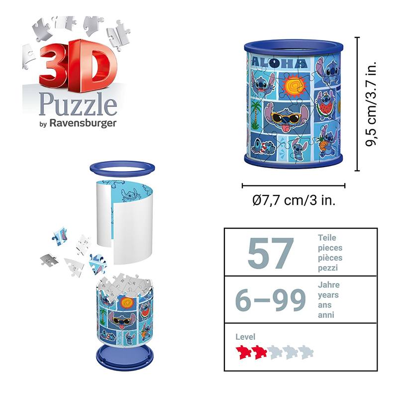 Stitch Puzzle 3D Portalápices Disney - Imagen 2