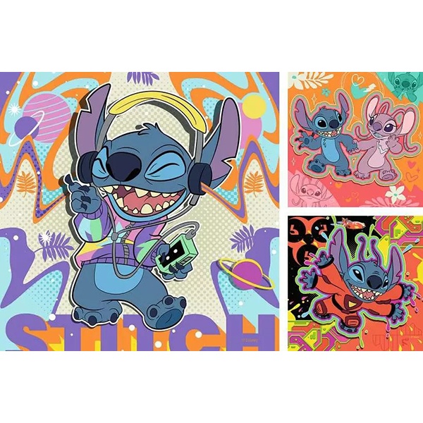 Disney Stitch Puzzle 3x49 pcs - Imagen 1