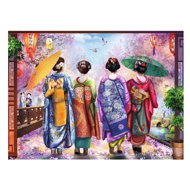 Puzzle 500p Paseo entre Cerezos - Imagen 1