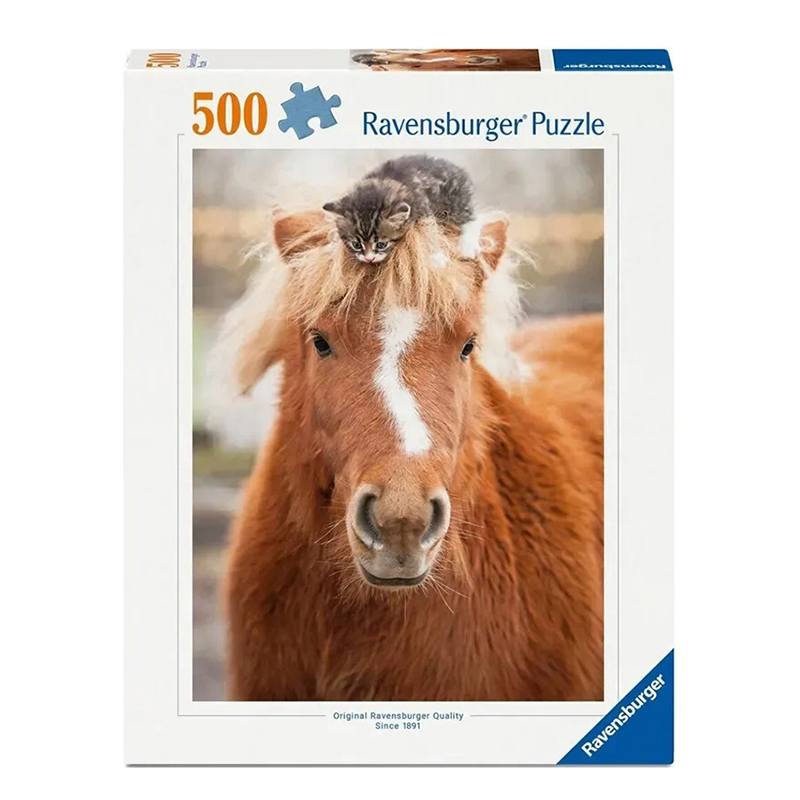 Puzzle 500p Caballo y Gatito