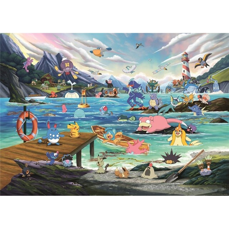 Pokémon Puzzle 1000p Vaporeon y el Mar Templado - Imagen 1