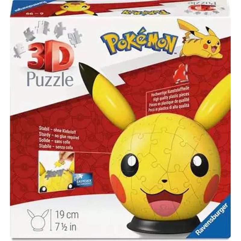 Pokemon Puzzle 3D Pikachu con Orejas 72p - Imagen 2