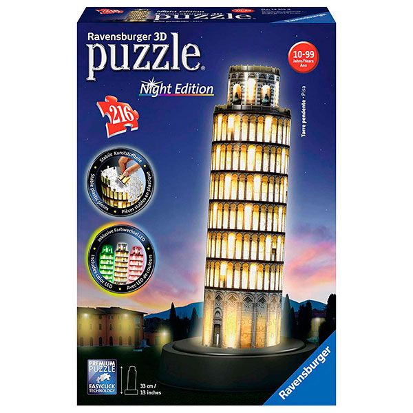 Puzzle 3D Torre de Pisa Led - Imatge 1