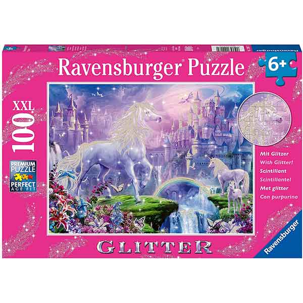 Puzzle 100p XXL Reino de Unicornios - Imagen 1