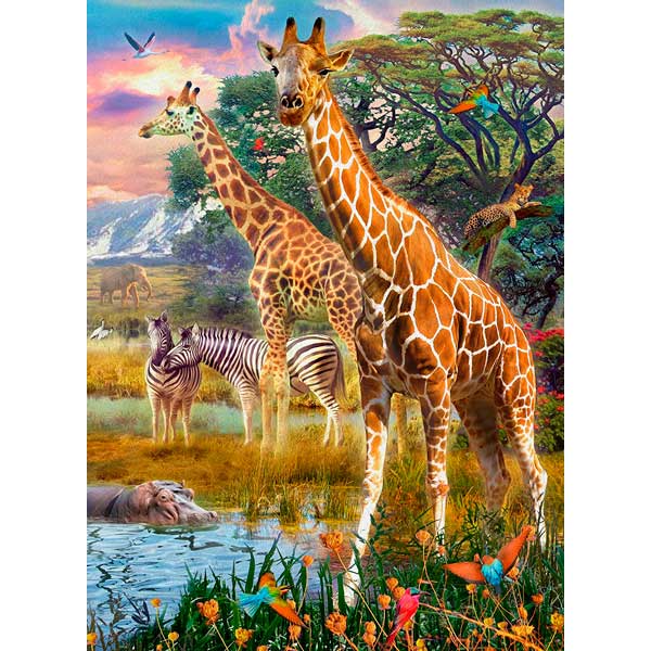 Puzzle XXL 150p Savannah Giraffes - Imagem 1