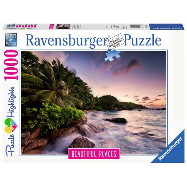 Puzzle 1000p Isla Praslin, Seychelles - Imagen 1