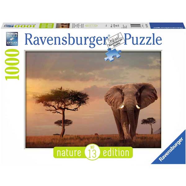 Puzzle 1000p Elefants a Masai Mara - Imatge 1