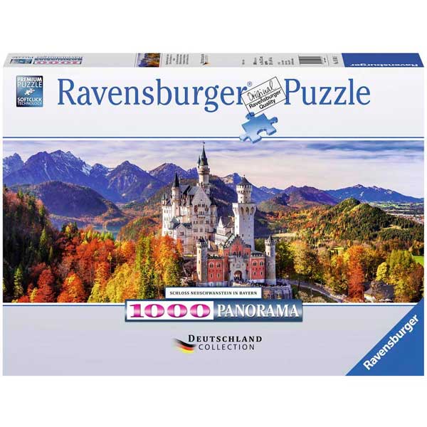 Puzzle 1000p Castillo de Neuschwanstein Panorámico - Imagen 1