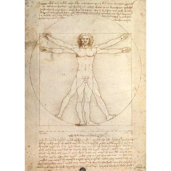 Puzzle 1000p El Hombre de Vitruvio, Da Vinci - Imagen 1