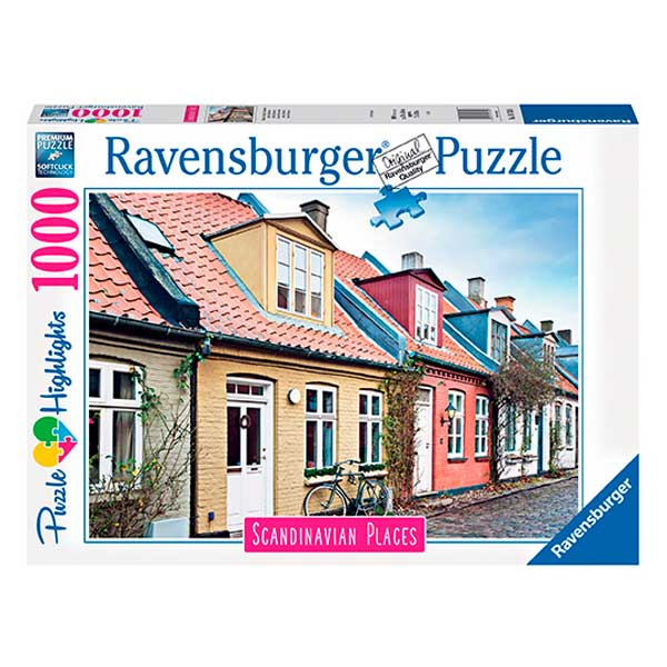 Puzzle 1000p Casas Aarhus Dinamarca - Imagen 1