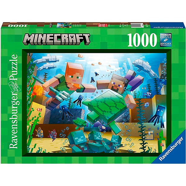 Puzzle 1000p Minecraft Mosaic - Imatge 1